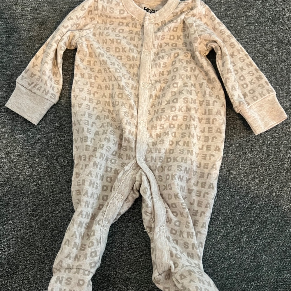 Baby Boy DKNY button footed pajama sleeper - 0-3 month